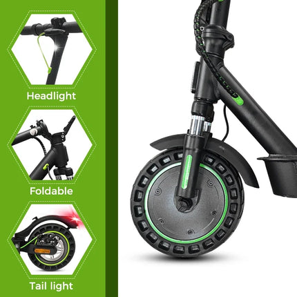 Monopattino Elettrico Wildstride 350W/500W con Motore Potente, Autonomia 30&45km, Batteria 15ah, Pneumatici da 10 Pollici, Velocità 35km/h, Pieghevole, App Intelligente, per Adulti, Modello E5max