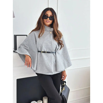 Women's A-Line Cape Woolen Coat Autumn Winter New 2026 Fashionable Outerwear for Ladies