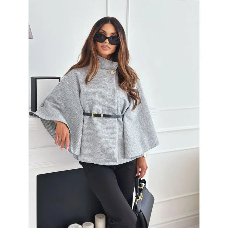 Women's A-Line Cape Woolen Coat Autumn Winter New 2026 Fashionable Outerwear for Ladies