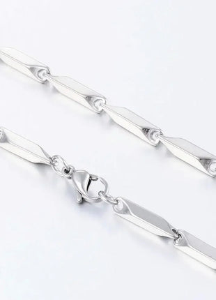 Gioielli di moda stile hip-hop con catena bizantina da uomo in acciaio inossidabile PlatiNum