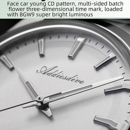 ADDIESDIVE AD2066 Men's Luxury Watch VH31 10Bar Waterproof BGW9 Super Luminous 316L Stainless Steel Reloj Hombre Quartz Watches