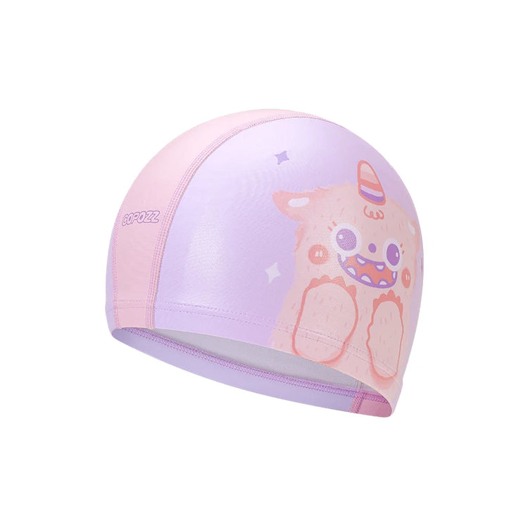 COPOZZ Cuffia da nuoto per bambini in cartone animato Bambini PU Protezione per le orecchie impermeabile Cappello da nuoto Cappelli da bagno elastici Cuffie da piscina per ragazzi Ragazza