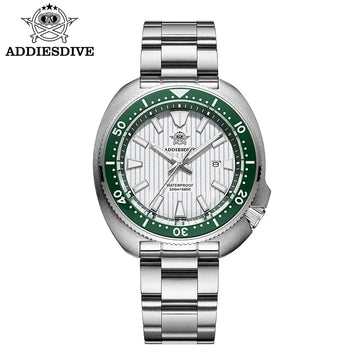 ADDIESDIVE New 200M Waterproof Quartz Watch Sapphire Crystal BGW9 Luminous Ceramic Bezel Stainless Steel Diving Watch AD2507