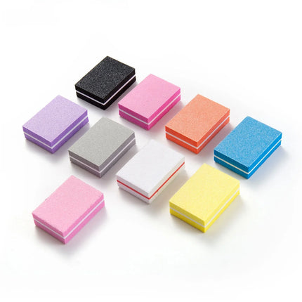 50pcs Lot Two-sided Mini Nail File Blocks Colorful Sponge Nail Buffer Block Nail Polishing Manicure Tools 100/180 Grit Wholesale 2026
