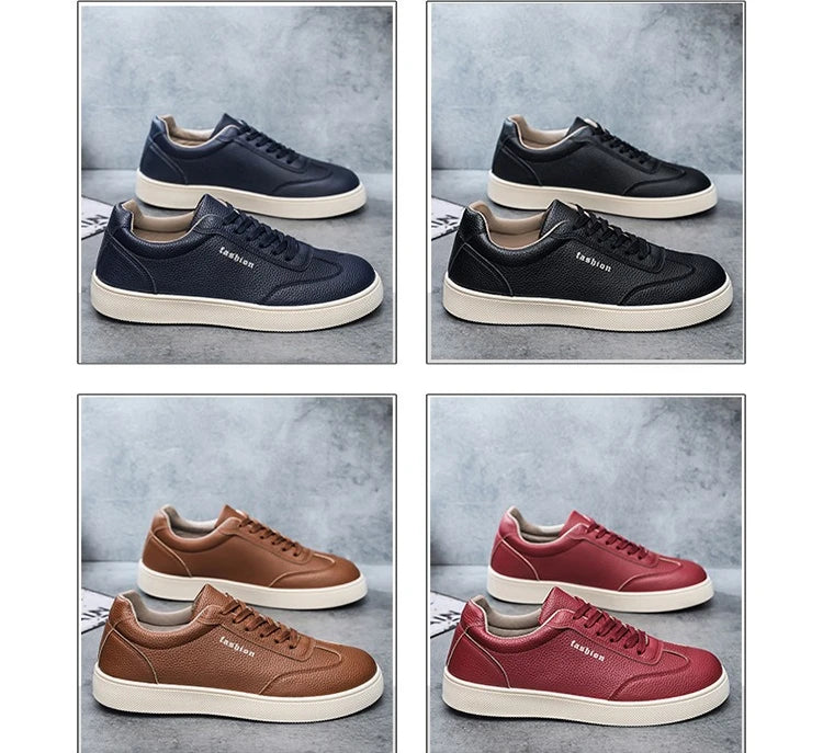 Casual Shoes Loafers British Leather Sneakers Flats Shoes Classic Men Leather Shoes Spring Summer New Trendy Designer Loafers