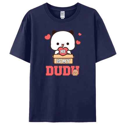 Bubu Dudu Felpa per coppia abbinata Simpatico regalo di anniversario Abbigliamento Uomo Donna Vita quotidiana Maglietta casual in cotone Coppia Orso Tee