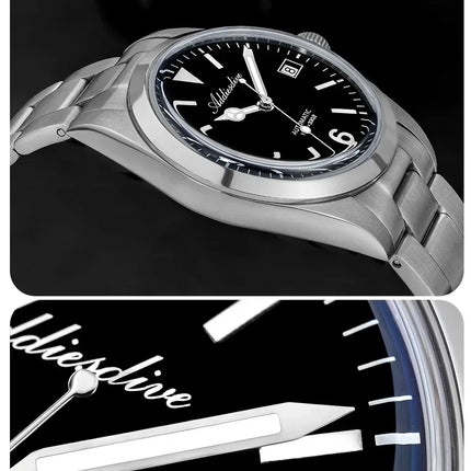 ADDIESDIVE AD2556 36mm Mechanical Automatic Watches Synthetic Sapphire Glass BGW9/C3 Super Luminous 100m Waterproof Men's Watch
