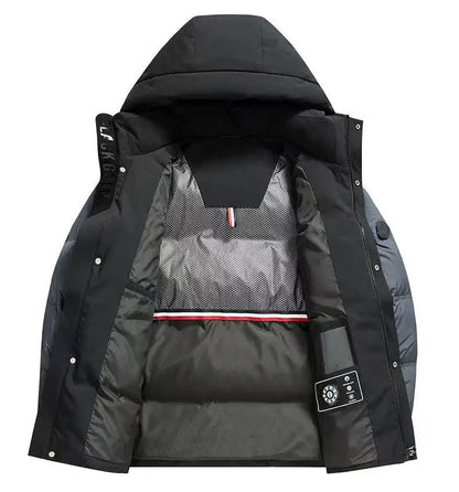 2025 Autumn/Winter New Men's Hooded Down Jacket New National Standard White Duck Down Thickened Warm Youth Leisure Coat