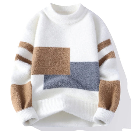 Sweaters men Winter Letter pattern thick sweater men Student youth sweaters autumn Men's wool pullovers full