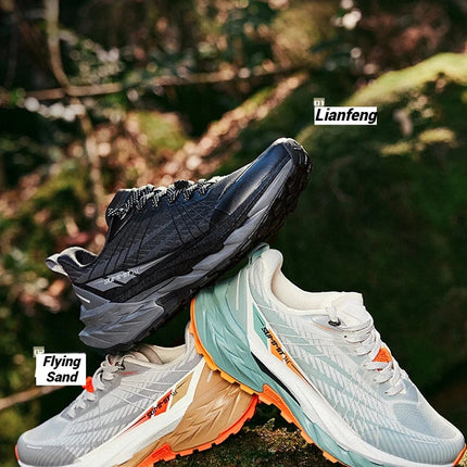 361 Degrees Yushan PRO Men Running Shoes Durable Hiking Cushioning Breathable Non-slip Outdoor Jogging Male Sneakers 672522250 PlatiNum