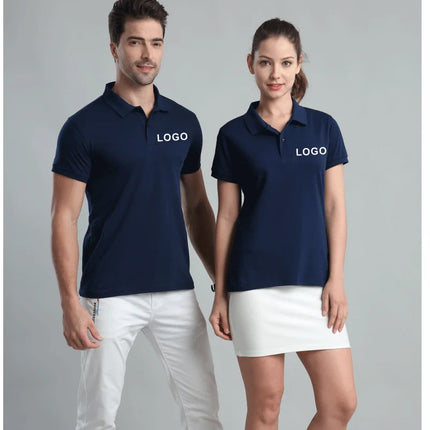 Summer Casual Polo Shirt Breathable Economical Custom Polo for Company Staff Work Polo Shirt with Custom Logo Print Embroidery