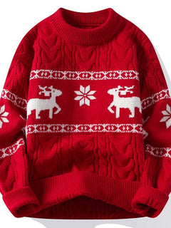 Winter Luxury Cashmere Sweater 2024 New Fall Men Thick Warm Mens Sweaters With Deer Korean Harajuku Christmas Jumper