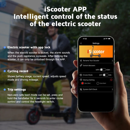 IScooter i10 Scooter elettrico 10 pollici 650W 15Ah Scooter elettrico pieghevole Kick Scooter gamma massima 45km eScooter elettrico Whit APP