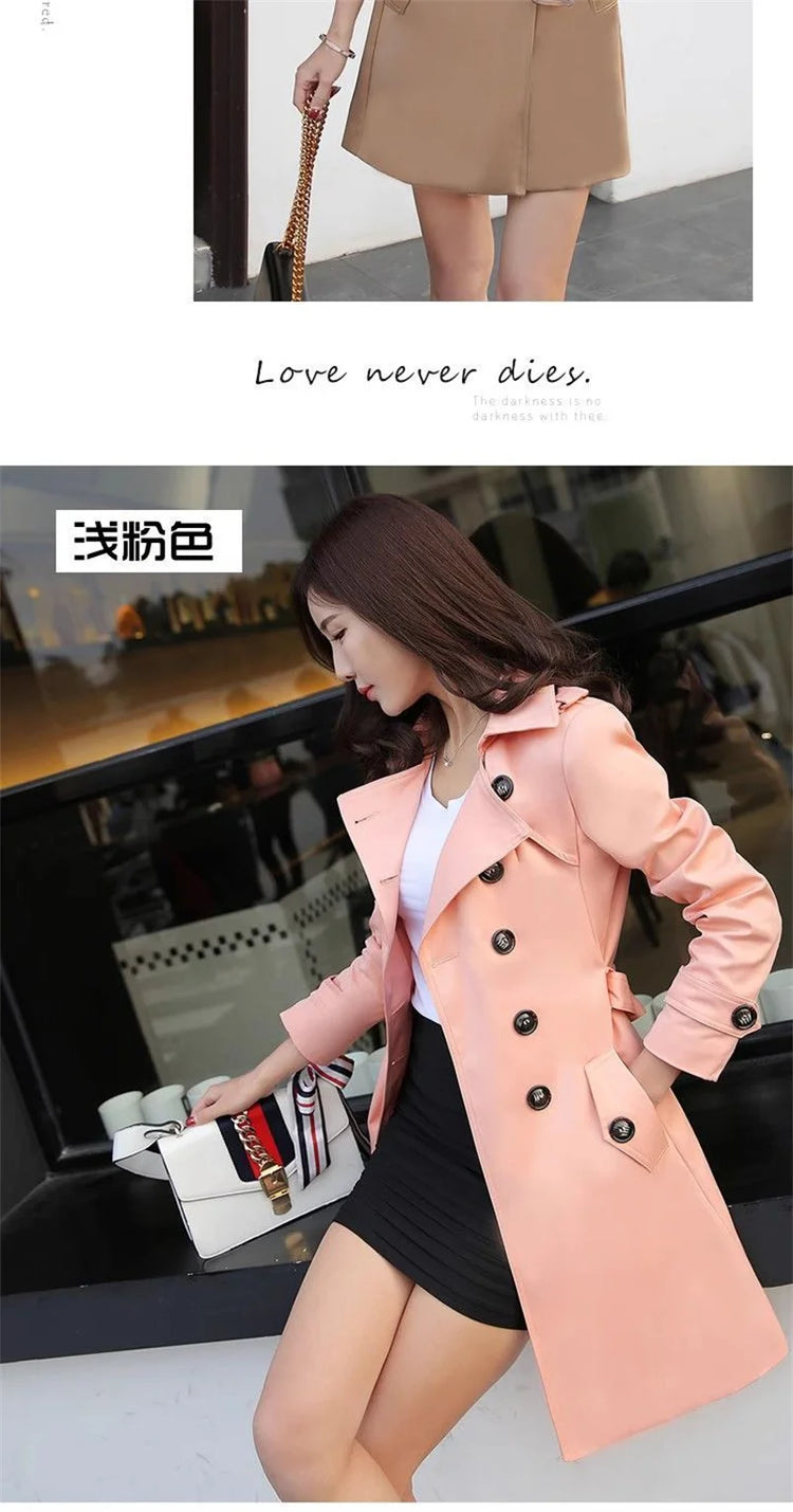 Xiaoxiangfeng Jacket Women2026Spring Autumn Winter New Fashion Windbreaker British Style Long Trench Coat Loose Female Outerwear