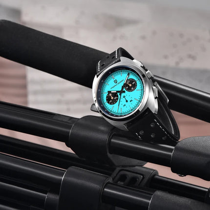 Orologio da Uomo PAGANI DESIGN, Quadrante Blu Retrò, Cronografo al Quarzo, Movimento Giapponese VK63, Vetro Zaffiro, Nuovo Modello 2026 Impermeabile