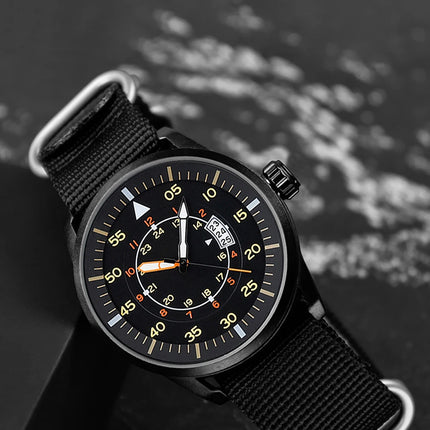 ADDIESDIVE 44mm Men's Fashion Quartz Watch 50m Waterproof Luminous Watch Large Dial High Quality Nylon Strap Men's Analog Watch