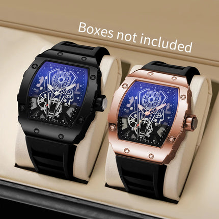 1/2PCS Casual cinturino in silicone orologi sportivi da uomo di lusso quadrante grande orologio al quarzo da uomo Reloj Hombre (senza scatola) platinumshop