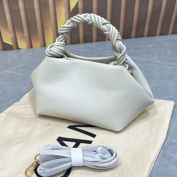 Borsa a mano esagonale da donna in stile dumpling, con manico intrecciato, in morbida pelle PU, con tracolla rimovibile, borsa a tracolla alla moda, multicolore, ideale per uso quotidiano, shopping, feste, appuntamenti, borsa