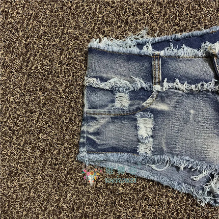Sexy Charming Button Low Waist Denim Shorts Women Clothing Fashion Jeans Super Shorts NightClub DJ Pole Dance DS Party Hot Pants PlatiNum