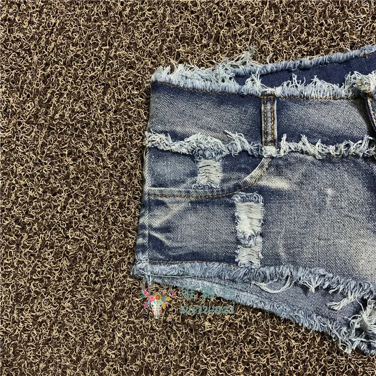 Sexy Charming Button Low Waist Denim Shorts Women Clothing Fashion Jeans Super Shorts NightClub DJ Pole Dance DS Party Hot Pants PlatiNum