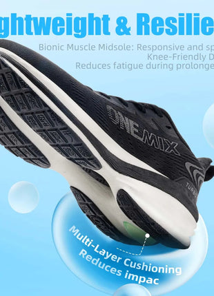 ONEMIX Scarpe da corsa per uomo Cuscino Scarpe da ginnastica per coppia atletica Scarpe sportive estive per esterni Scarpe da jogging da donna Scarpe da ginnastica da passeggio PlatiNum
