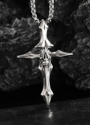 Vintage Christian Ice Crystal Jesus Head Pendant Necklace for Men and Women Cross Catholic Amulet Jewelry PlatiNum
