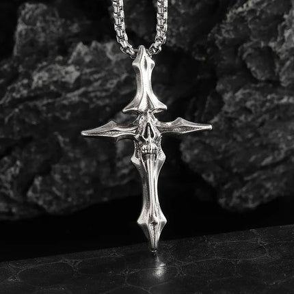 Vintage Christian Ice Crystal Jesus Head Pendant Necklace for Men and Women Cross Catholic Amulet Jewelry PlatiNum