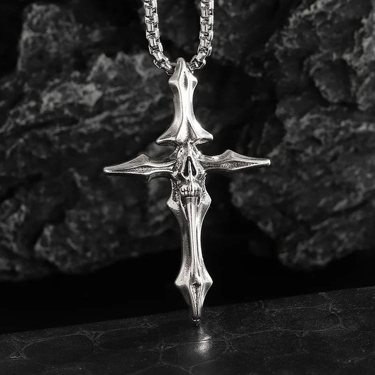 Vintage Christian Ice Crystal Jesus Head Pendant Necklace for Men and Women Cross Catholic Amulet Jewelry PlatiNum
