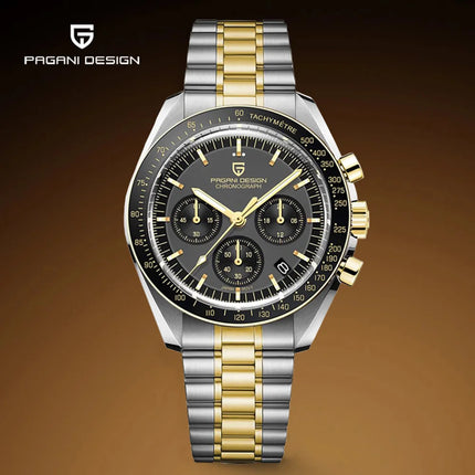 PAGANI DESIGN PD1701 Orologi da uomo di lusso in oro Orologi da polso al quarzo Cronografo VK63 Orologio da uomo AR Orologio con specchio in zaffiro Regali
