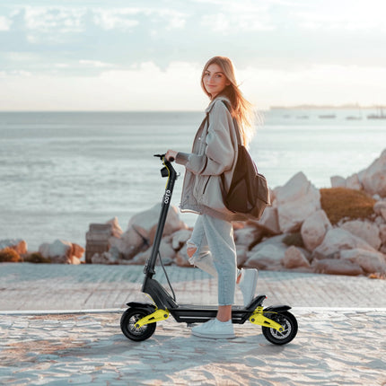 Monopattino Elettrico OOTD S10 10 Pollici con Bluetooth e APP, 1400W 48V 20AH, Velocità Massima 55 KM/H, Autonomia 70km, Monopattino Leggero con Doppia Sospensione