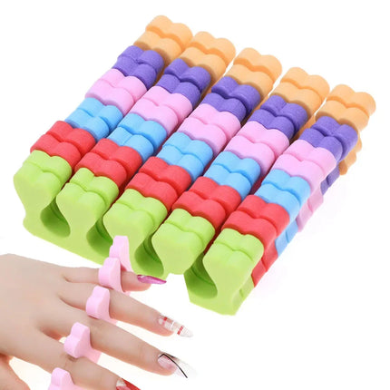100Pcs/Pack Nail Art Finger Toe Separators Soft Heart-Shape Sponge Fingers Foot Separator Bulk Manicure Pedicure Care Tools Kits