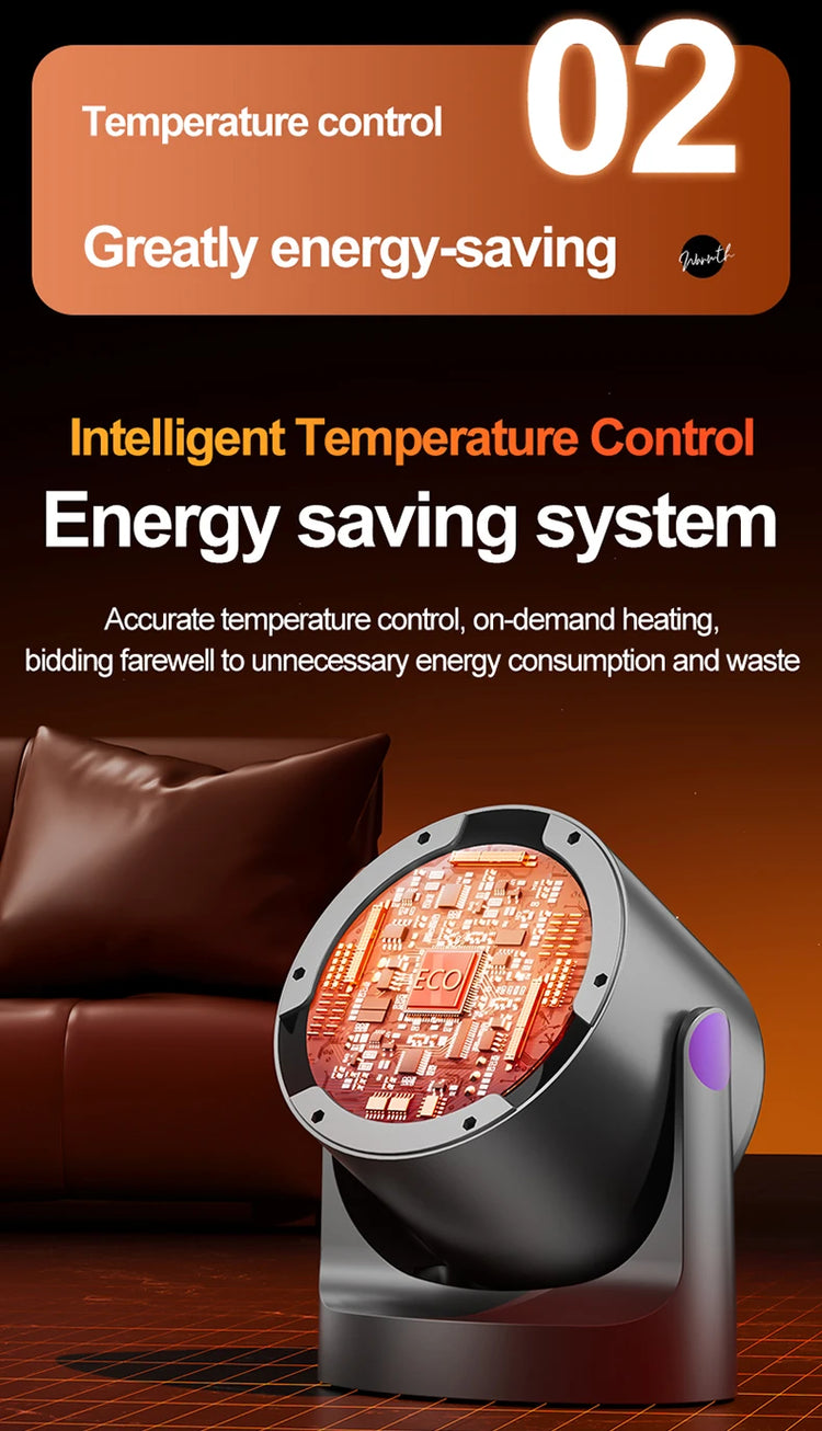 Desktop Heater Dormitory Mini Quick Heating Silent Energy Efficient Household Hot Air Blower Appliances Room Warmer For Office ﻿