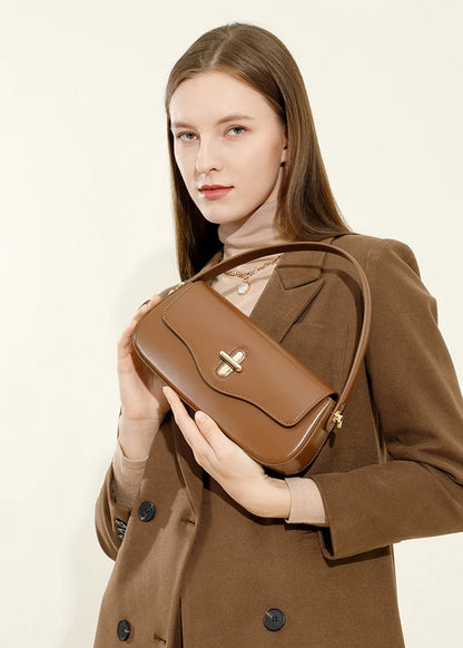 2025 New Genuine Leather Women's Bag Luxury Stick Bag Senior Designer Shoulder Bag Fashion Handbag Commuter