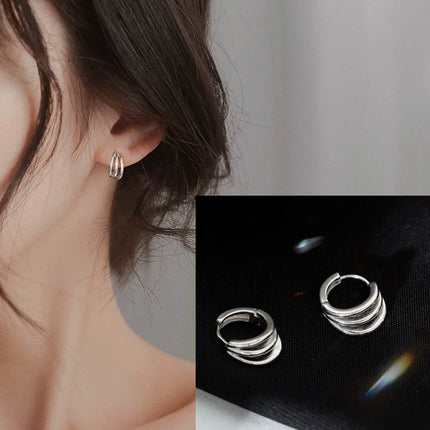 Ventfille 925 Sterling Silver Star Earring for Women Girl Simple Tassels Chain Fashion Office Jewelry Gift Dropshipping PlatiNum