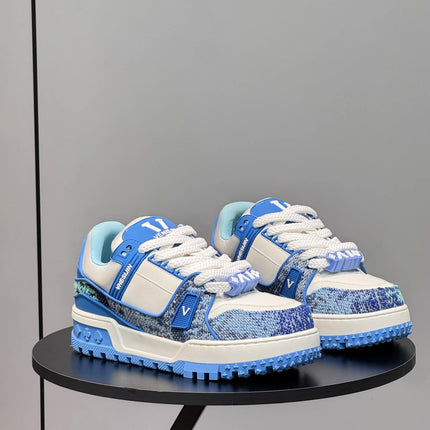 Autumn new trendy brand chubby shoes lace-up low-top casual thick-soled shoes