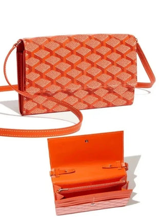 Borsa a Tracolla Lunga con Motivo a Quadretti Retrò, Tracolla Sottile Rimovibile, Porta Carte Multiplo, Tasca Portamonete con Cerniera, Borsetta Piccola alla Moda per Uso Quotidiano