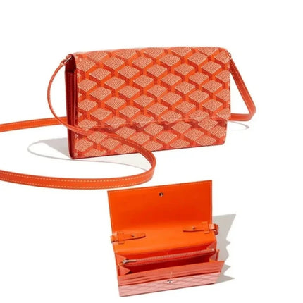 Borsa a Tracolla Lunga con Motivo a Quadretti Retrò, Tracolla Sottile Rimovibile, Porta Carte Multiplo, Tasca Portamonete con Cerniera, Borsetta Piccola alla Moda per Uso Quotidiano