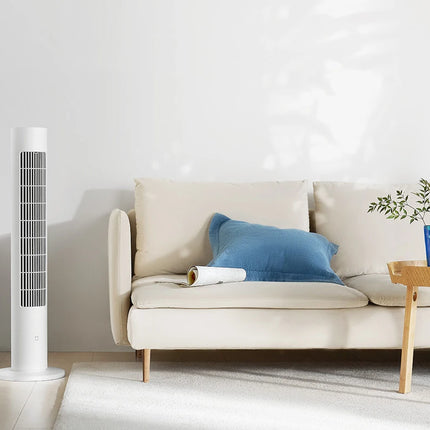 Ventilatore a Torre MIJIA Smart DC a Frequenza Variabile 2a Generazione, 150 °   Ventilatori oscillanti da terra per ambienti, 4 velocità, 3 modalità, versione CN con adattatore