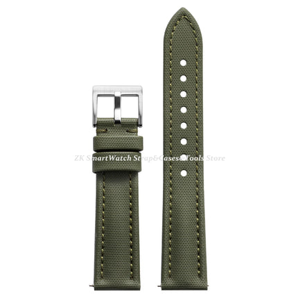 Cinturino per orologio in tela di nylon 18/19/20/21/22mm per Omega per Blancpain Sailcloth cinturino impermeabile cinturino da polso in pelle a sgancio rapido