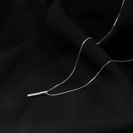 925 Sterling Silver Necklace Personality Charm Geometric Shape Pendant Choker Birthday Party Gift for Women Exquisite Jewelry PlatiNum