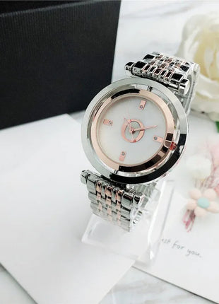 Orologio da Polso Semplice ed Elegante Automatico al Quarzo in Acciaio Inossidabile per Donna Montre Homme Relogio Feminino platinumshop