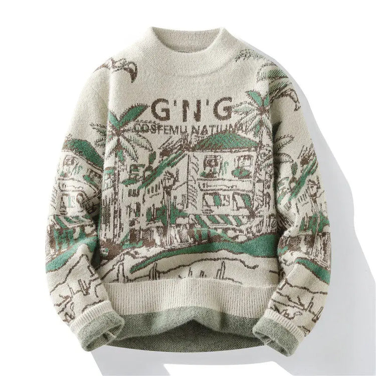 Men Knitted Sweater Stripe Pullovers Printing Round Neck Sweater Autumn/Winter Designer Quality Casual Men Clothing Jumper