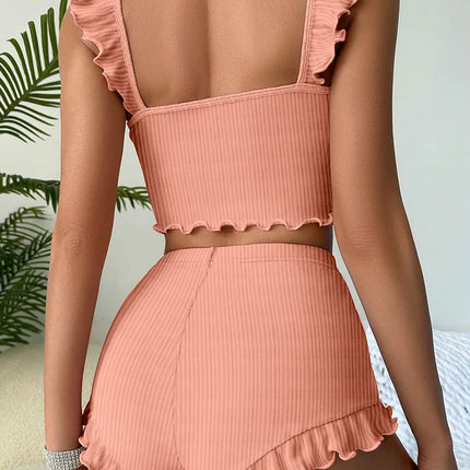 2025 nuove donne pigiama set fiocco piccole cinghie manica mosca top corto e pantaloncini in vita elastica 2 pezzi indumenti da notte femminili indumenti da letto estivi