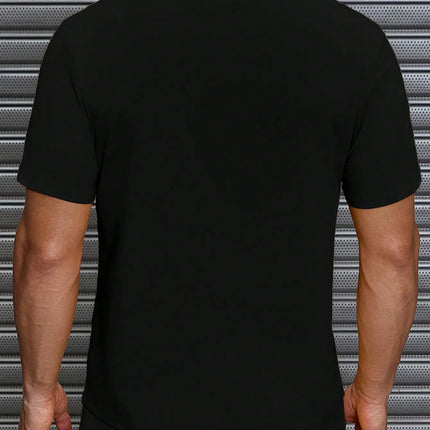Black skeleton graphic short-sleeve T-shirt, versatile casual meme print funny graphic tee