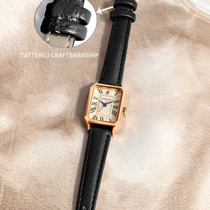 LUCKY FOX 2 pezzi confezione regalo di lusso leggera set braccialetto orologio orologio al quarzo quadrato da donna semplice e alla moda regalo del festival Reloj platinumshop