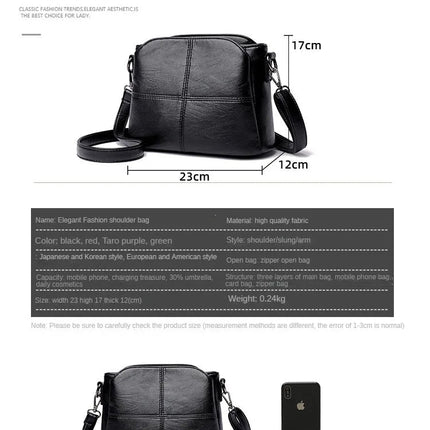 Women's Bags Retro Design Crossbody Bag Trend Quality PU Leather Bucket Shoulder Bags Small Handbags for Women PlatiNum