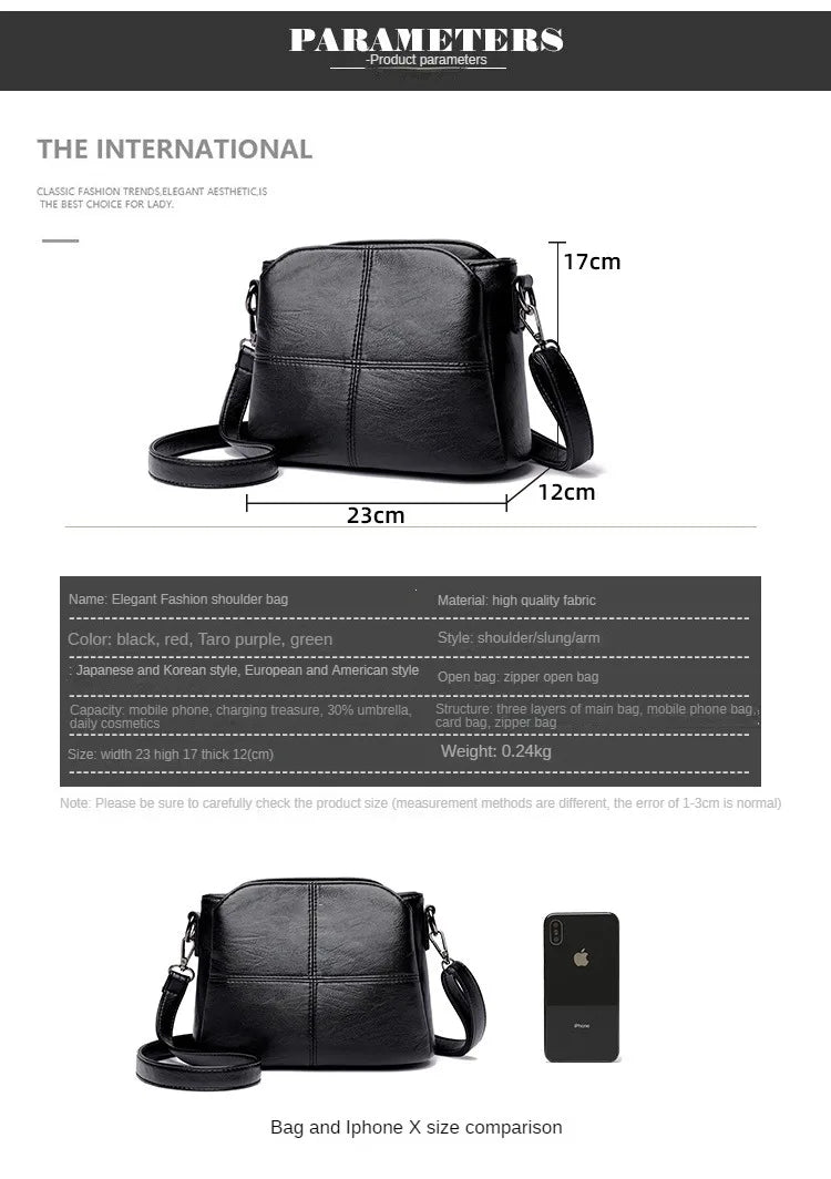 Women's Bags Retro Design Crossbody Bag Trend Quality PU Leather Bucket Shoulder Bags Small Handbags for Women PlatiNum
