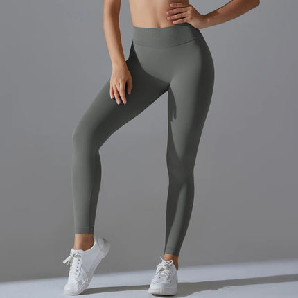 Fitness Sports Leggings Women's High Waist Seamless Yoga Legging Scrunch Butt Breathable Push Up Sports Pants Women Gym Tights PlatiNum