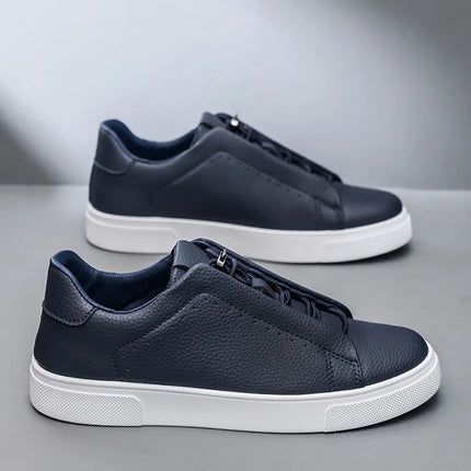 Men's Leather Casual Shoes Versatile Comfortable Breathable Outdoor Sports Board Sneakers