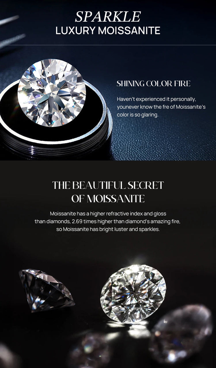 BOAKO 925 Sterling Silver Moissanite 2/3/4mm Round  For Woman 1 Piece geometric Piercing Earrings Party Wedding Fine Jewelry PlatiNum